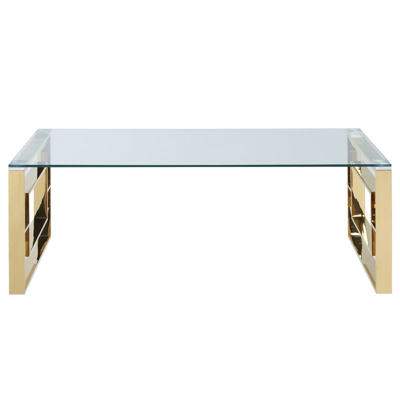 Table basse Andrew en or, Doré
