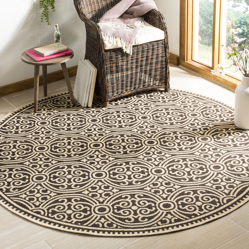 Tapis intérieur / extérieur Burnell 100 Performance, Rond 6 pi 7 po