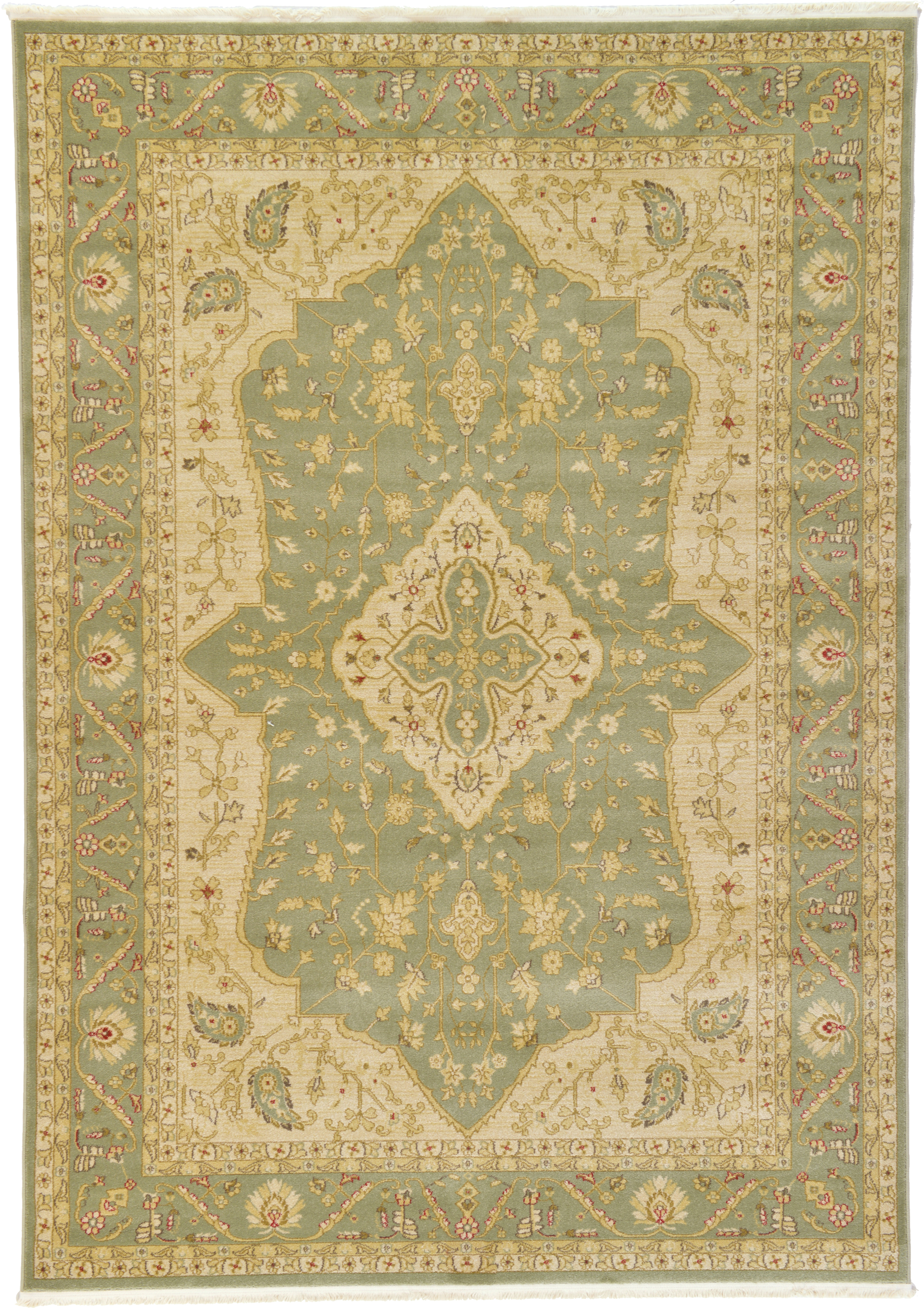 Theresa Oriental Ivory/Red Area Rug Charlton Home Rug Size: Rectangle 3'3 x 5'3