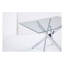 Table rectangulaire en verre trempé 47,24 "- structure en fer argenté, moderne-1376094148-1376094158