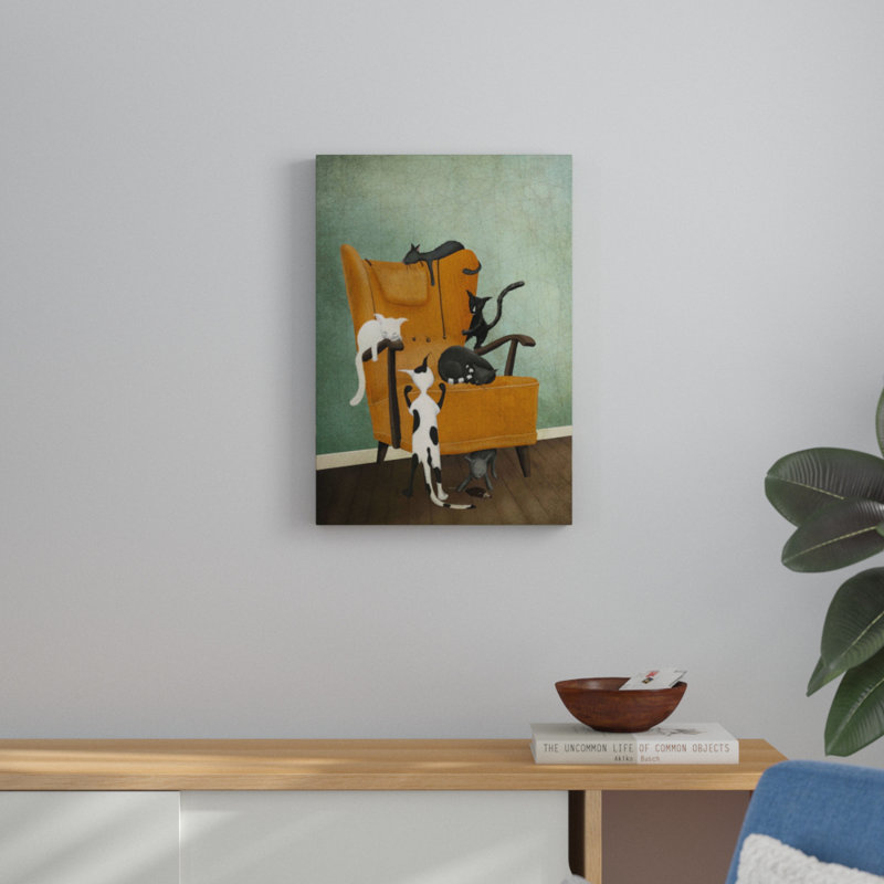 « cat life », reproduction d’impression sur toile tendue