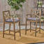 Set Of 2 Outdoor Barstools With Water-Resistant Cushions-1013103027