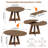 43.3"-61.1" Extendable Round Dining Table with Hidden Storage & Cross Base, Seats for 4-6,Kitchen Dining Table for Dining Room-1195170704