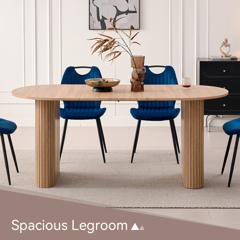 Table de salle à manger 70,8 po pour 4 personnes, table de ferme moderne pour 6 personnes, grande table de salle à manger rustique pour la salle à manger