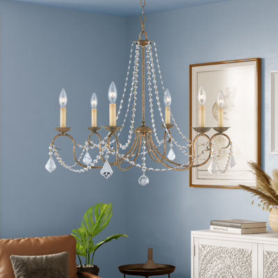Fabio 6 - Light Steel Dimmable Chandelier