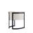 Corso Modern Vegan Leather Upholstered Metal Dining Arm Chair in Cream-90543366