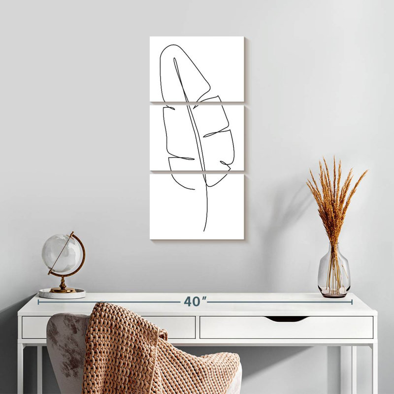 Minimal Banana Leaf, 27" H x 12" W