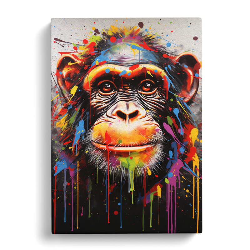 Monkey Modern - Wrapped Canvas, 76cm H x 50cm W x 3cm D