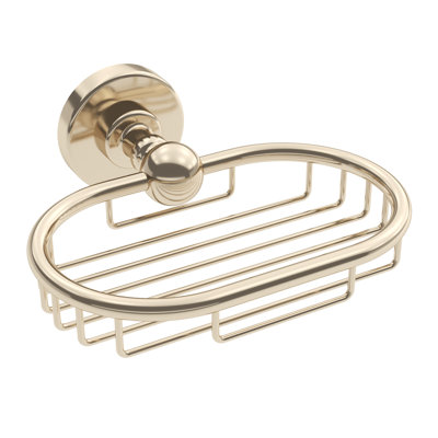 Ember Wall-Mounted Soap Basket - Chrome, Premium Brass Construction, Installation Hardware Included