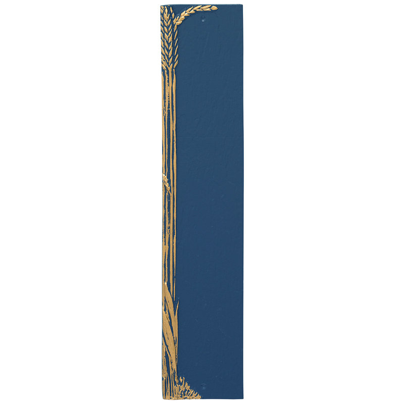 Plaque d'adresse colonne de blé, Oui, Bleu de mer / Or