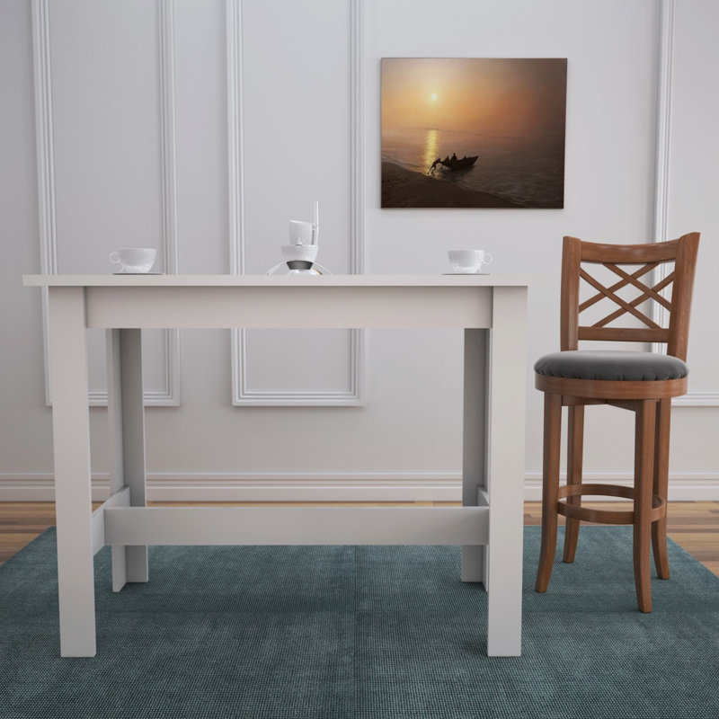 Hawkin Dining Table, Shiny White