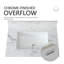 Dessus de meuble-lavabo 31 po x 22 po, dessus de meuble-lavabo en pierre frittée Carra White avec lavabo rectangulaire encastré en céramique avec dosseret, comptoir à un trou