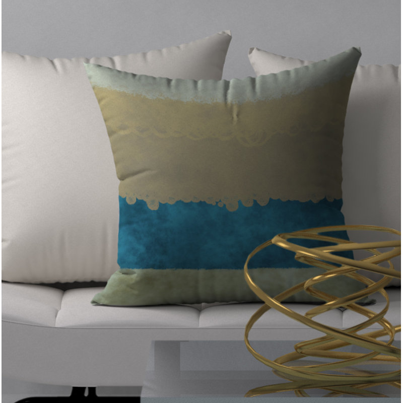 Abstract Throw Pillow, 18" H x 18" W