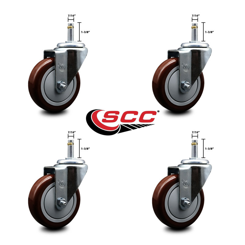 Grip Ring Stem Caster, Maroon