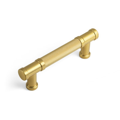 3'' Hole Pitch Retro Knurled Non-Slip Handle Multipack-Brushed Gold