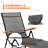Hughe Outdoor Metal Chaise Lounge, Foldable and Assemble Free Outdoor Lounge Chair with 7-Position Adjustable Backrest, Patio Lounge Chair for Poolside, Dark Gray-1990568207