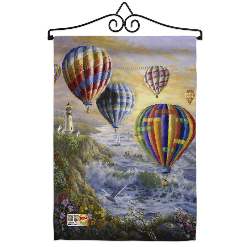 Coussin décoratif en polyester 2 faces 19 x 13 po ensemble de drapeaux
