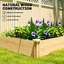 Lit de jardin surélevé, jardinière en bois avec séparateur, fond ouvert