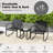 Ebern Designs 3 Piece Rocking Bistro Set Patio Furniture Set w/ 2 Rocking Chairs & Glass-Top Coffee Table