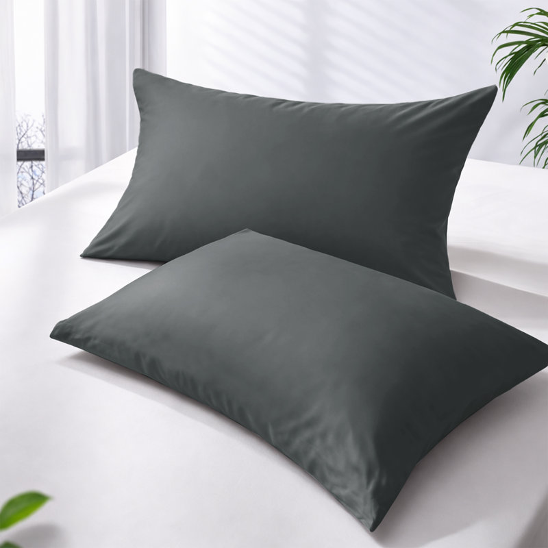 Microfiber Solid Colour Duvet Cover Set, Charcoal, Single Duvet Cover + 1 Pillowcase