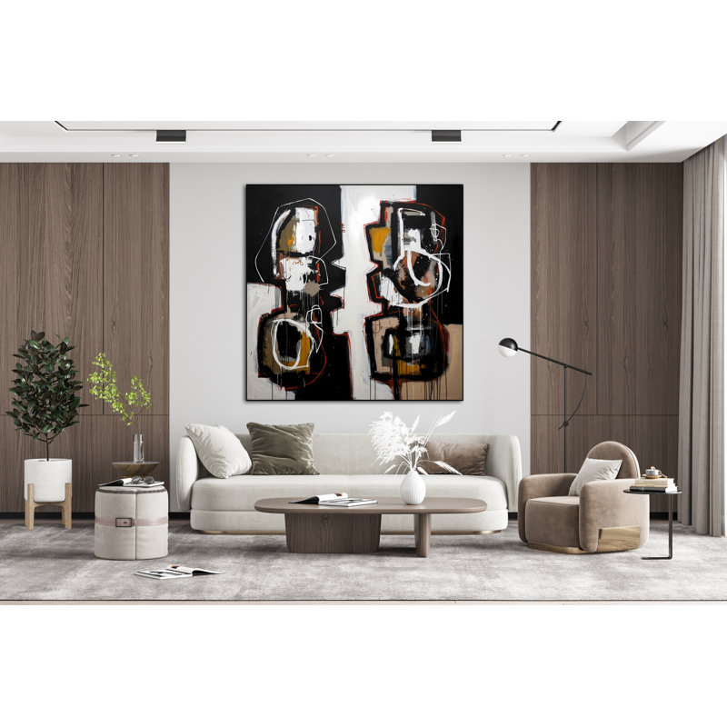 Echoes In Contrast, 54" H x 54" W
