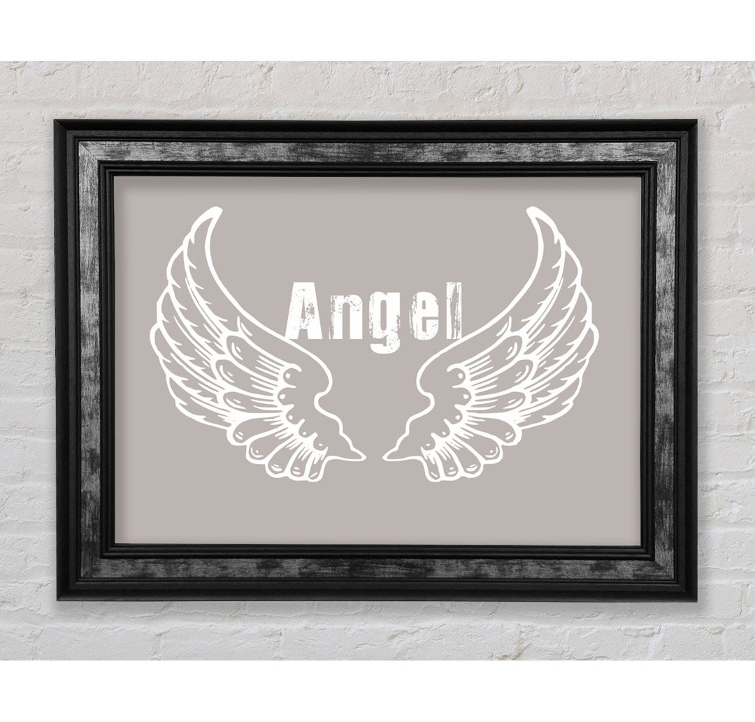 Mädchenzimmer Zitat Angel Wings 2 - Druck