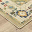 Tapis oriental en polypropylène tissé à la machine en beige / bleu / jaune-2070324464