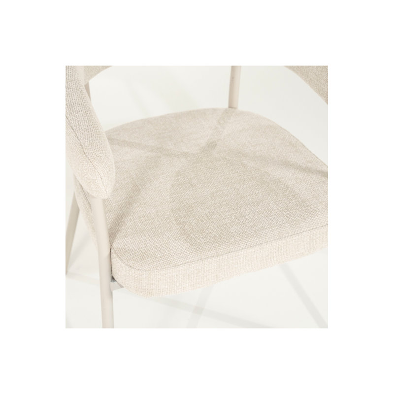 Dining Chair Upholstered Arm Chair, Beige