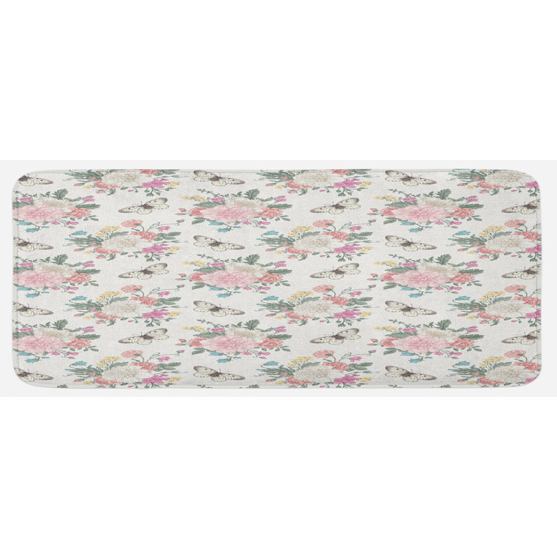 Tapis de cuisine shabby flore