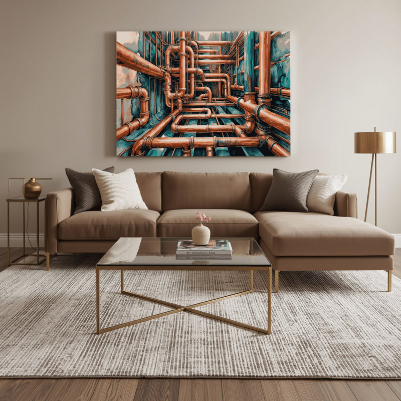Art mural en toile Sci Fi Copper, H 11 po x l 14 po