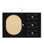 Meuble-lavabo de style Mid-Century, lavabo inclus, plusieurs espaces de rangement, meuble-lavabo à fermeture en douceur avec évier, style, compartiments à pleine extension, fonctionnement silencieux, fabrication