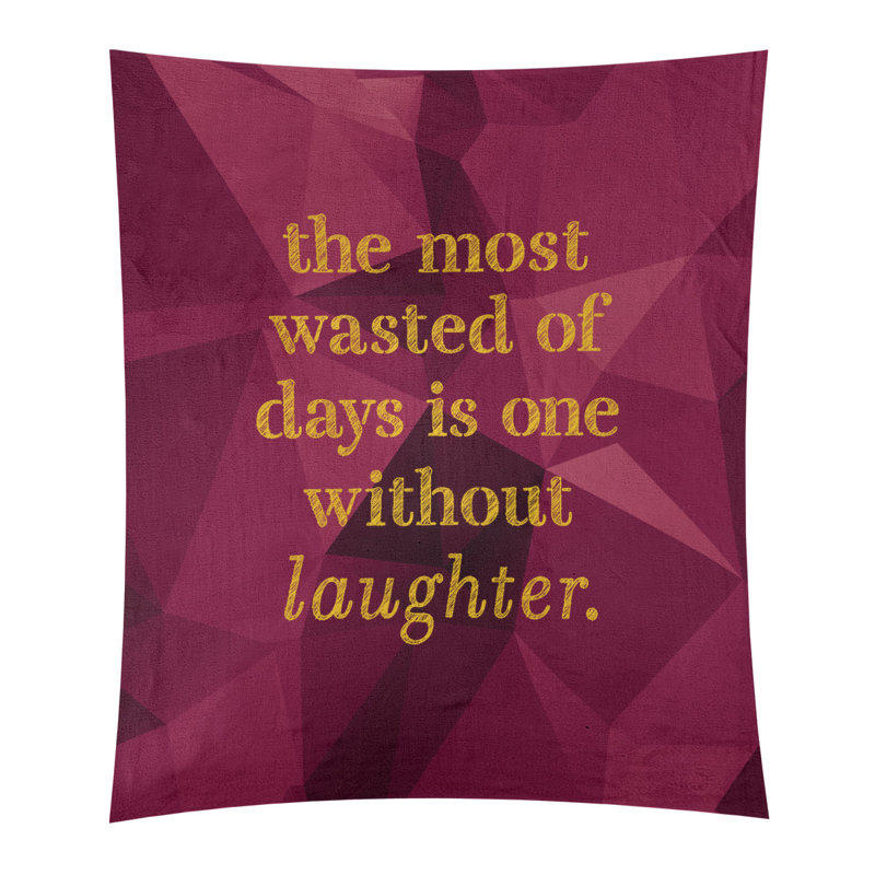 Tapisserie en polyester en faux gemme de rire, H 27,5 po x l 37,5 po, Spinelle / or