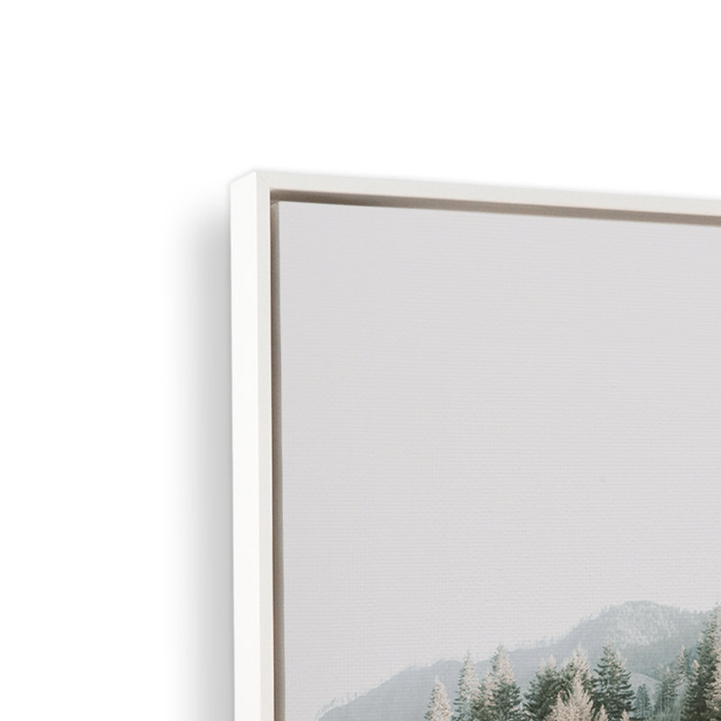 «Tranquil Journeys on Canvas» par Krista Mosakowski, H 32 po x l 22 po, Cadre flottant blanc opaque