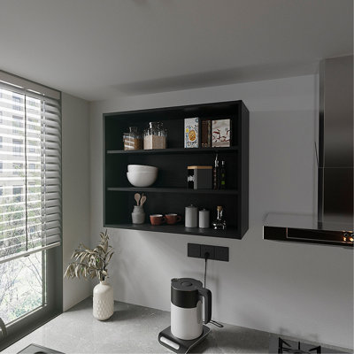 Armoire murale Meeker, noir