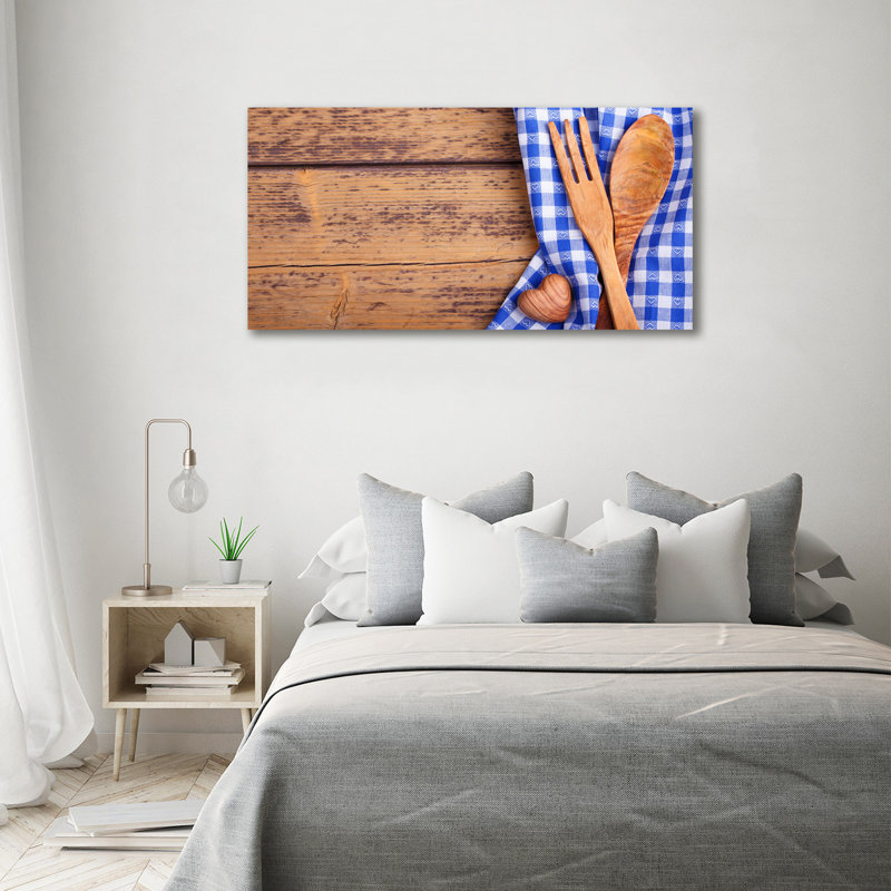 Wooden Cutlery - No Frame Print on Canvas