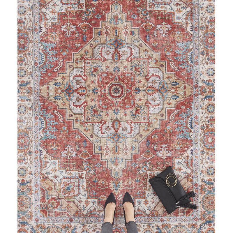 Sylla Tufted Brick Red Rug, Rectangle 200 x 290cm