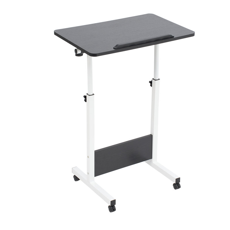 Adjustable Height Overbed Table with Lockable Wheels