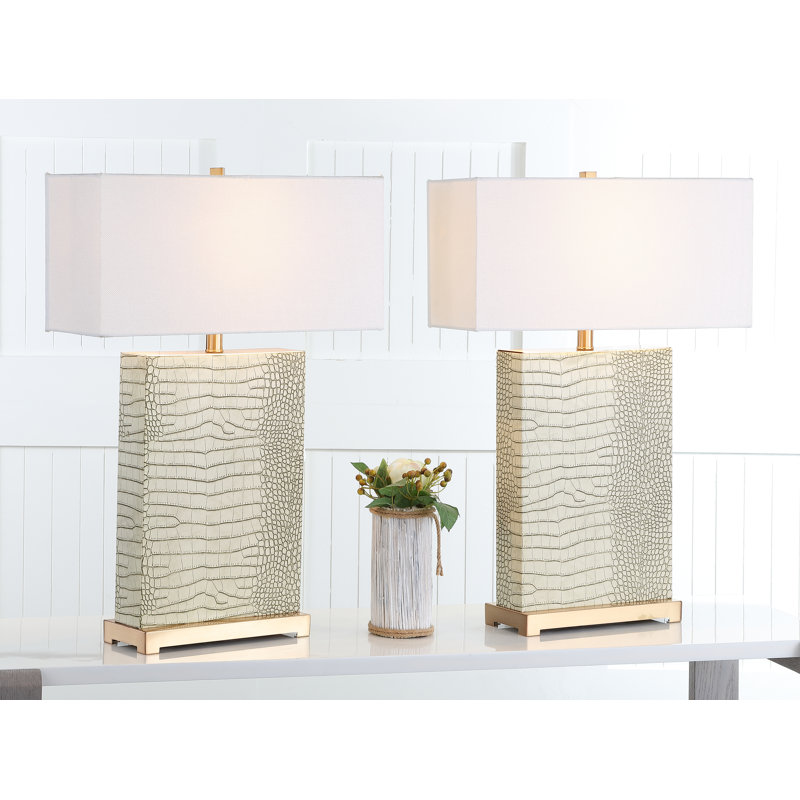Angelinea Metal Table Lamp, Tan
