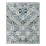 Nakoda Hand Knotted Wool Geometric Area Rug in Fungi/Jet Black/Lily White