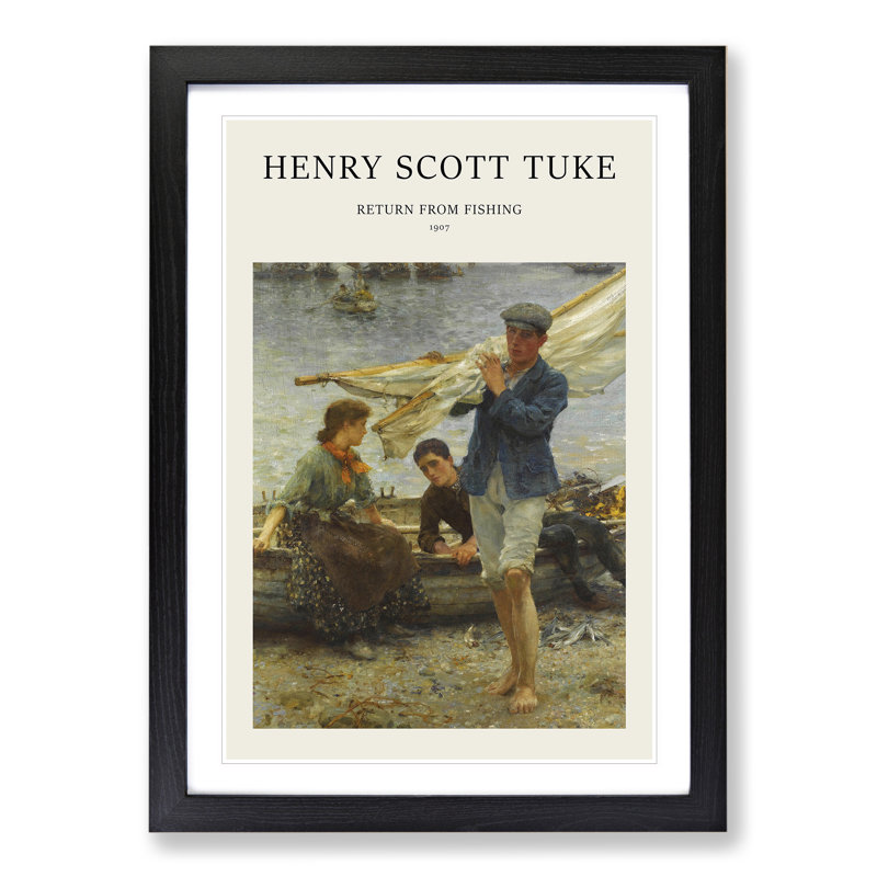 Returning by Henry Scott Tuke - Picture Frame Graphic Art, 65cm H x 48cm W x 2cm D