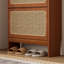 Armoire à chaussures en rotin pour entrée