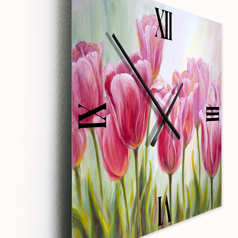 Horloge murale tulipes, Grand