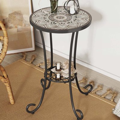 Zaire Ceramic Top Side Table