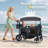 2-Seat Wagon Stroller, All-Terrain Foldable Stroller Wagon for Toddlers with Canopy, Snack Tray & Push/Pull Bar-116818977