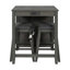 Ensemble de table de bar de 36 po de hauteur avec prise de courant, table basse industrielle avec 2 tabourets rembourrés, ensemble de 3 tables de bar et chaises pour le salon, la salle à manger-1608771398-1608771396