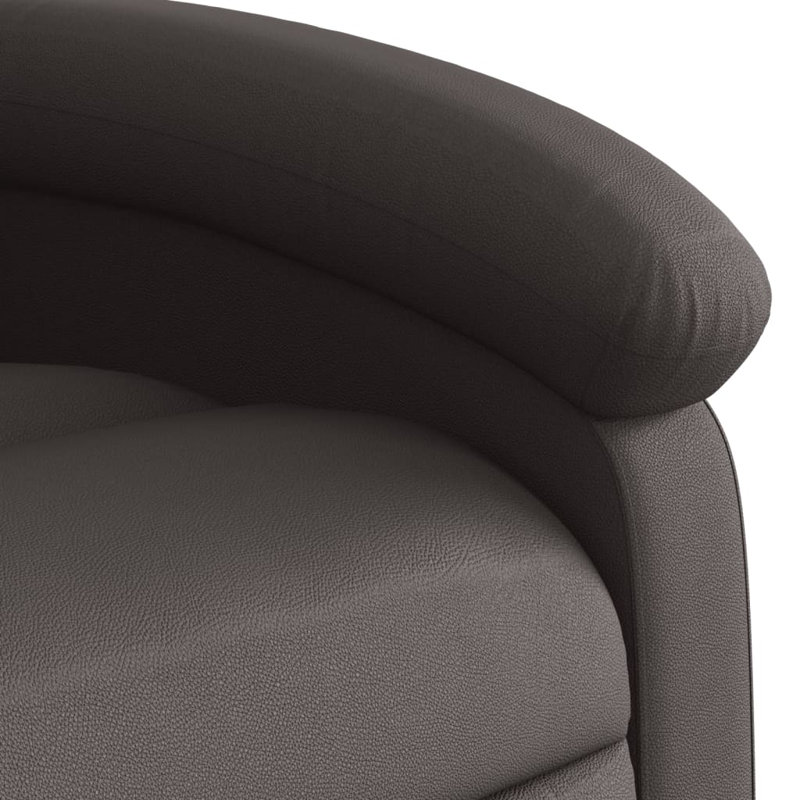 Bryndle Manual Recliner Chair, Adjustable Backrest/ Footrest, Real Leather, Dark Brown Genuine Leather