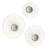 Set Of 3 Abstract Designed Wall Decor Mirror