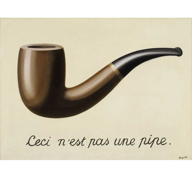 La trahison des images (Ceci n'est pas un tuyau), H 28 po x l 38 po