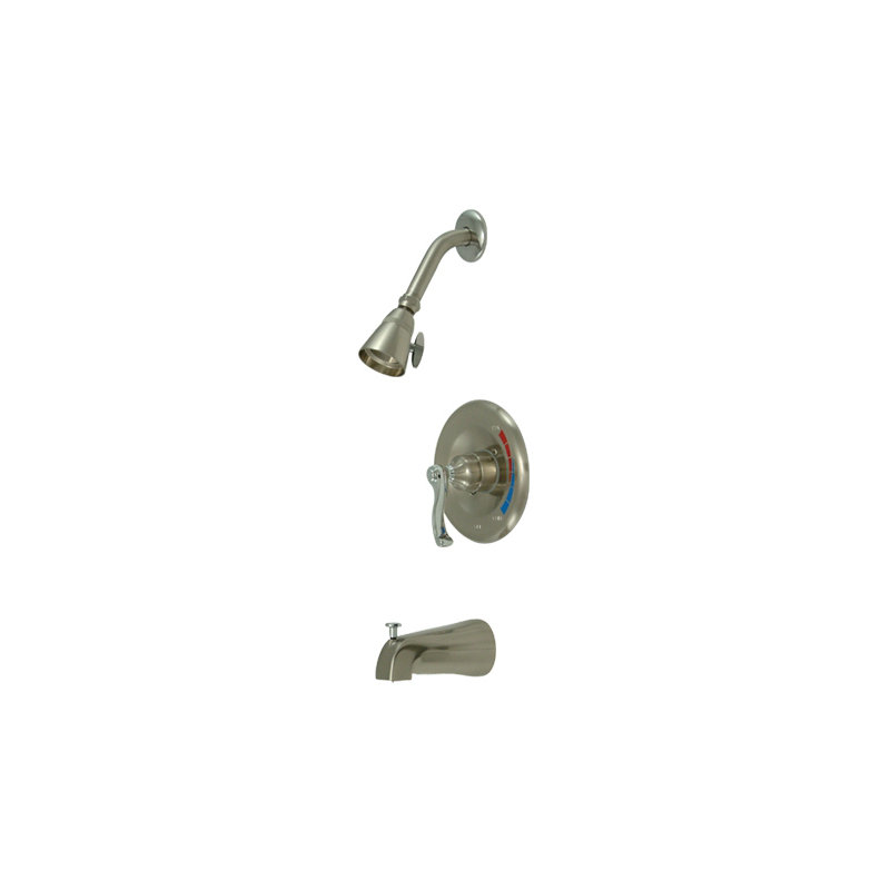Royal Trim Kit with French Lever Handles, Brushed Nickel / Polished Chrome