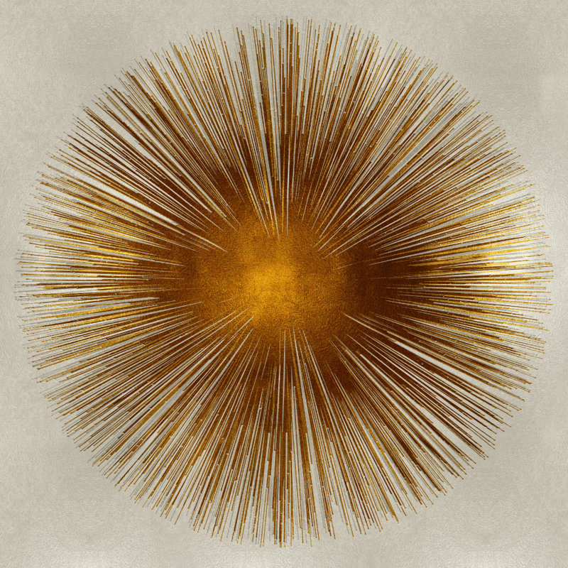 Bronze Sunburst I by Abby Young - Wrapped Canvas Art Prints, 91cm H x 91cm W